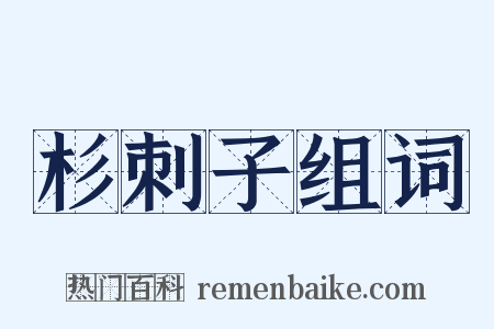 杉刺子组词是什么意思的图片